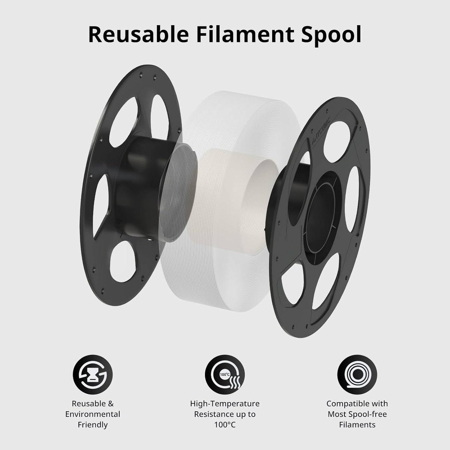 PETG-CF Carbon Fiber 3D Printer Filament 1.75Mm, Durable Impact & Heat Resistant, Satin Carbon Fiber Texture, 1KG Reusable Spool, Black