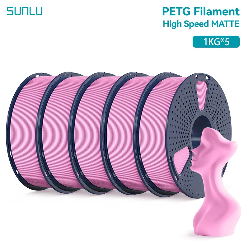 5KG High Speed Matte PETG Filament 1.75Mm 1000G Spool (2.2Lbs) High Speed Printing Filament Fit Most FDM Printer