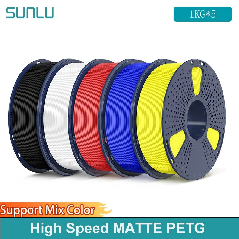 5KG High Speed Matte PETG Filament 1.75Mm 1000G Spool (2.2Lbs) High Speed Printing Filament Fit Most FDM Printer