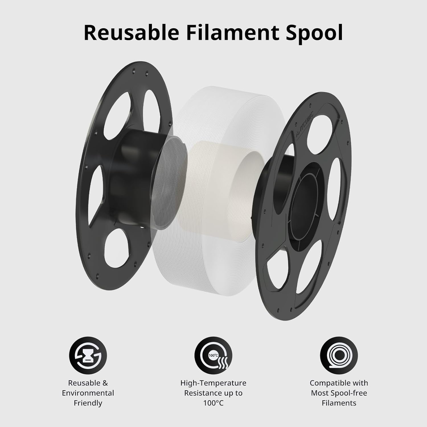 PETG-CF Carbon Fiber 3D Printer Filament 1.75Mm, Durable Impact & Heat Resistant, Satin Carbon Fiber Texture, 1KG Reusable Spool, Black
