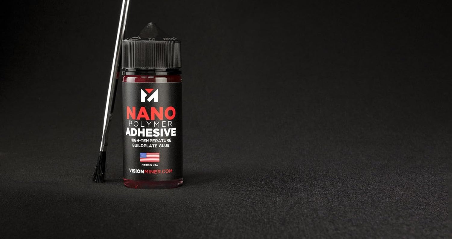 Nano Polymer Adhesive (120Ml) - Ultimate 3D Printing Bed & Build Plate Adhesion - No Mess, Non-Toxic, Works for PLA, ABS, PEI, PEEK, Nylon, PC and More. Easy Application, Easy to Clean!