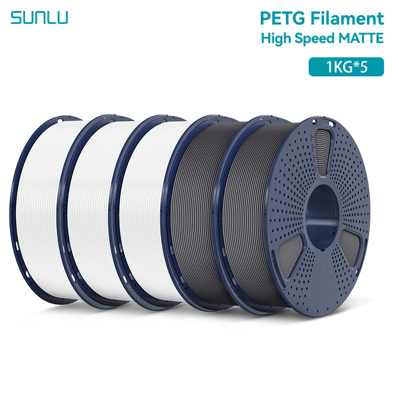 5KG High Speed Matte PETG Filament 1.75Mm 1000G Spool (2.2Lbs) High Speed Printing Filament Fit Most FDM Printer