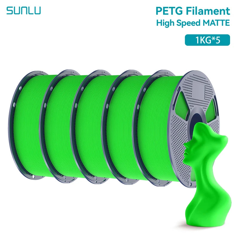 5KG High Speed Matte PETG Filament 1.75Mm 1000G Spool (2.2Lbs) High Speed Printing Filament Fit Most FDM Printer