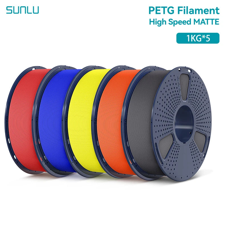 5KG High Speed Matte PETG Filament 1.75Mm 1000G Spool (2.2Lbs) High Speed Printing Filament Fit Most FDM Printer