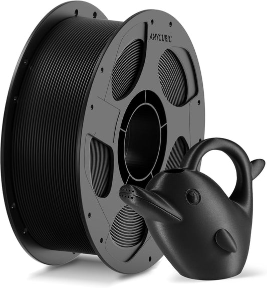 PETG-CF Carbon Fiber 3D Printer Filament 1.75Mm, Durable Impact & Heat Resistant, Satin Carbon Fiber Texture, 1KG Reusable Spool, Black