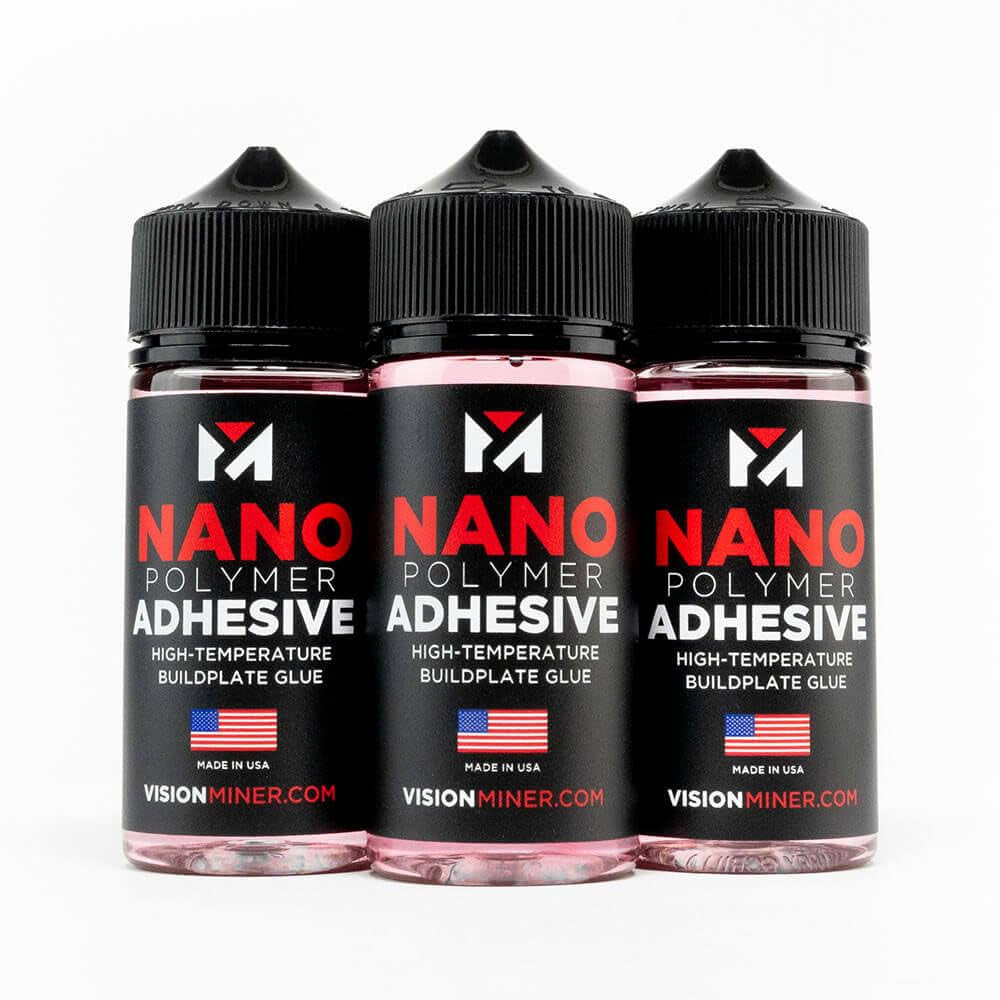 Nano Polymer Adhesive (120Ml) - Ultimate 3D Printing Bed & Build Plate Adhesion - No Mess, Non-Toxic, Works for PLA, ABS, PEI, PEEK, Nylon, PC and More. Easy Application, Easy to Clean!
