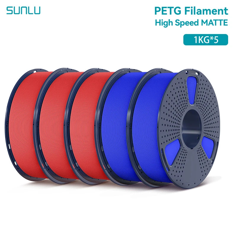 5KG High Speed Matte PETG Filament 1.75Mm 1000G Spool (2.2Lbs) High Speed Printing Filament Fit Most FDM Printer