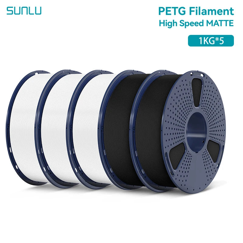 5KG High Speed Matte PETG Filament 1.75Mm 1000G Spool (2.2Lbs) High Speed Printing Filament Fit Most FDM Printer