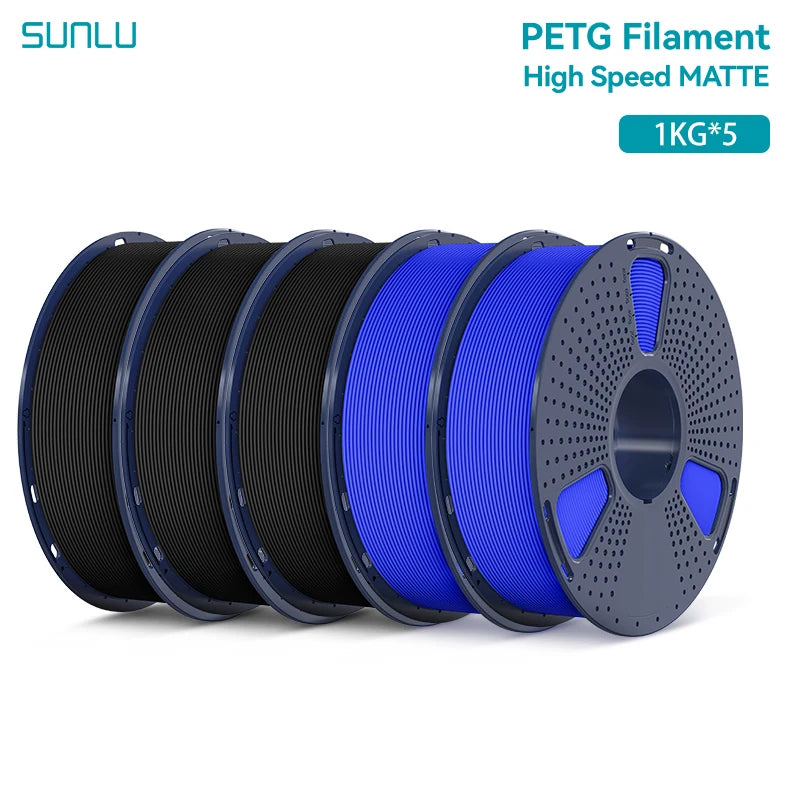 5KG High Speed Matte PETG Filament 1.75Mm 1000G Spool (2.2Lbs) High Speed Printing Filament Fit Most FDM Printer