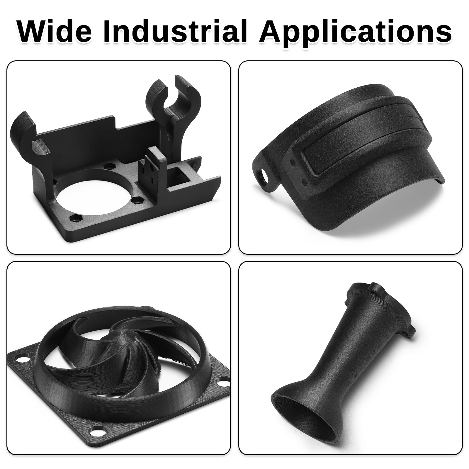 ePA12-CF carbon fiber nylon spool top view with label