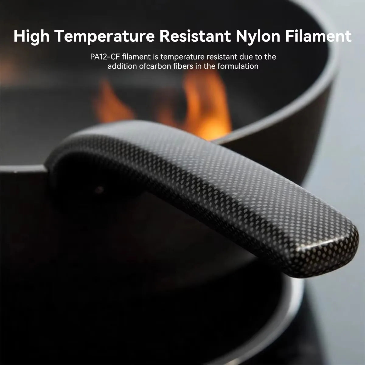 PA12-CF 3D Filament 1.75Mm Carbon Fiber-Textured Nylon Filament for Industrial Parts&3D Printer ,0.5KG/1KG Spool