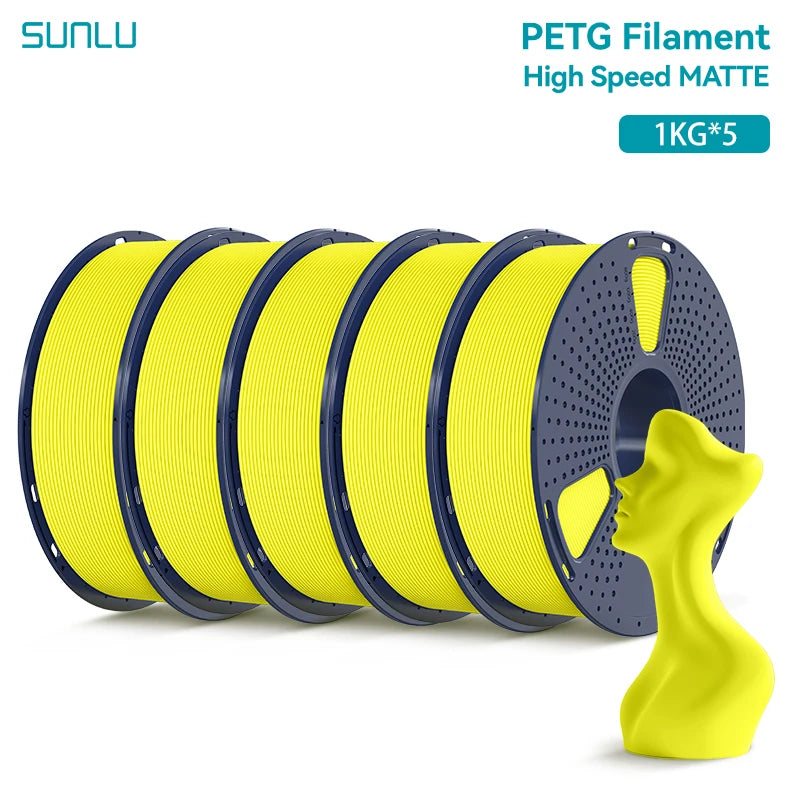 5KG High Speed Matte PETG Filament 1.75Mm 1000G Spool (2.2Lbs) High Speed Printing Filament Fit Most FDM Printer