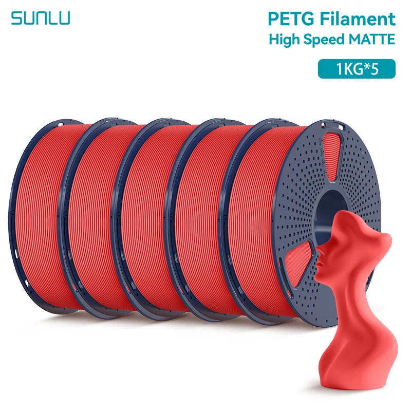 5KG High Speed Matte PETG Filament 1.75Mm 1000G Spool (2.2Lbs) High Speed Printing Filament Fit Most FDM Printer