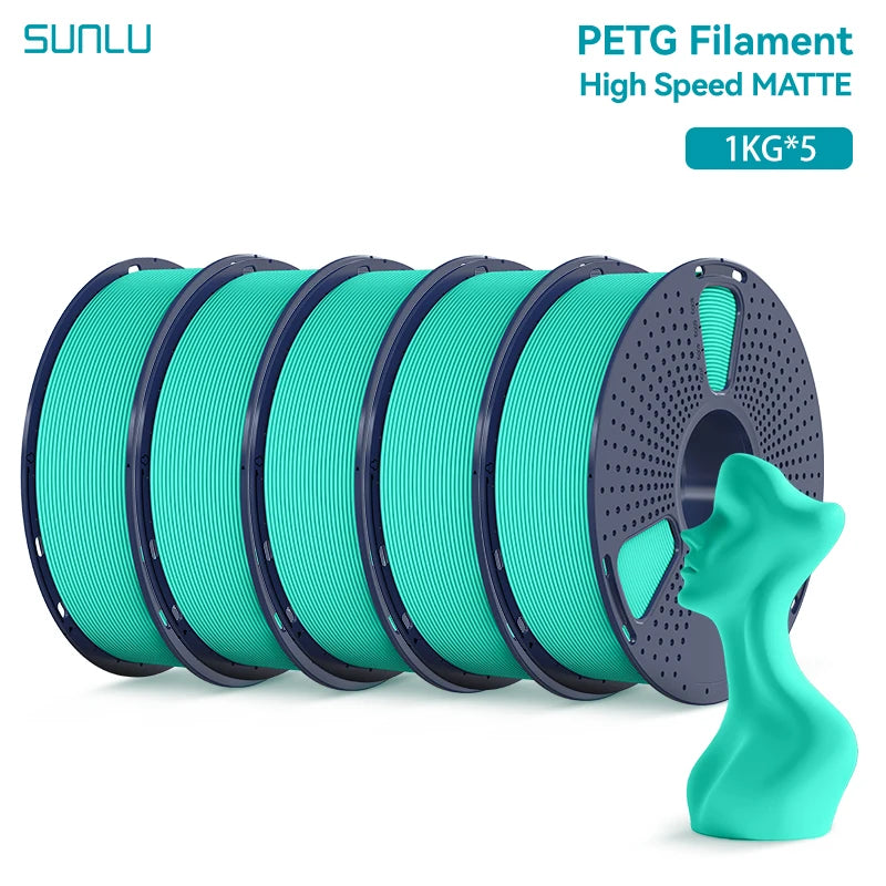 5KG High Speed Matte PETG Filament 1.75Mm 1000G Spool (2.2Lbs) High Speed Printing Filament Fit Most FDM Printer