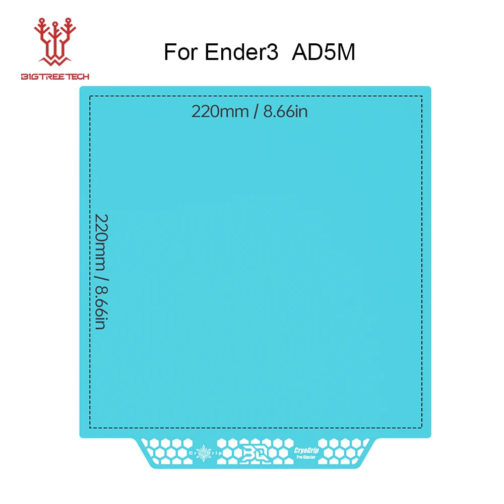 Panda Build Plate Cryogrip Pro Coating No Clog Spring Steel Double-Sided for Bambulab Voron Kobra Adventurer 5M 3D Printer