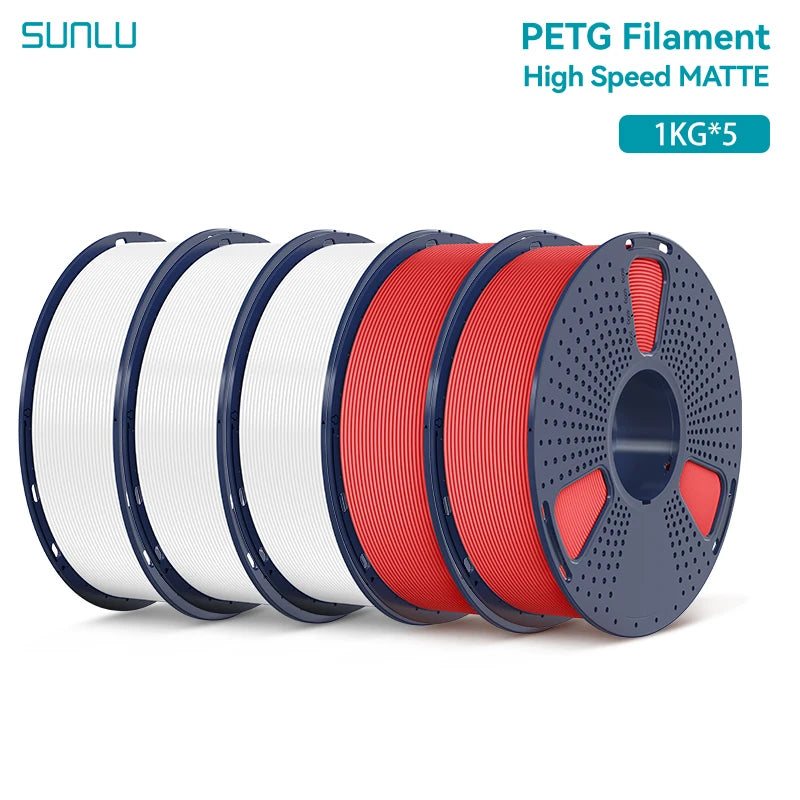 5KG High Speed Matte PETG Filament 1.75Mm 1000G Spool (2.2Lbs) High Speed Printing Filament Fit Most FDM Printer