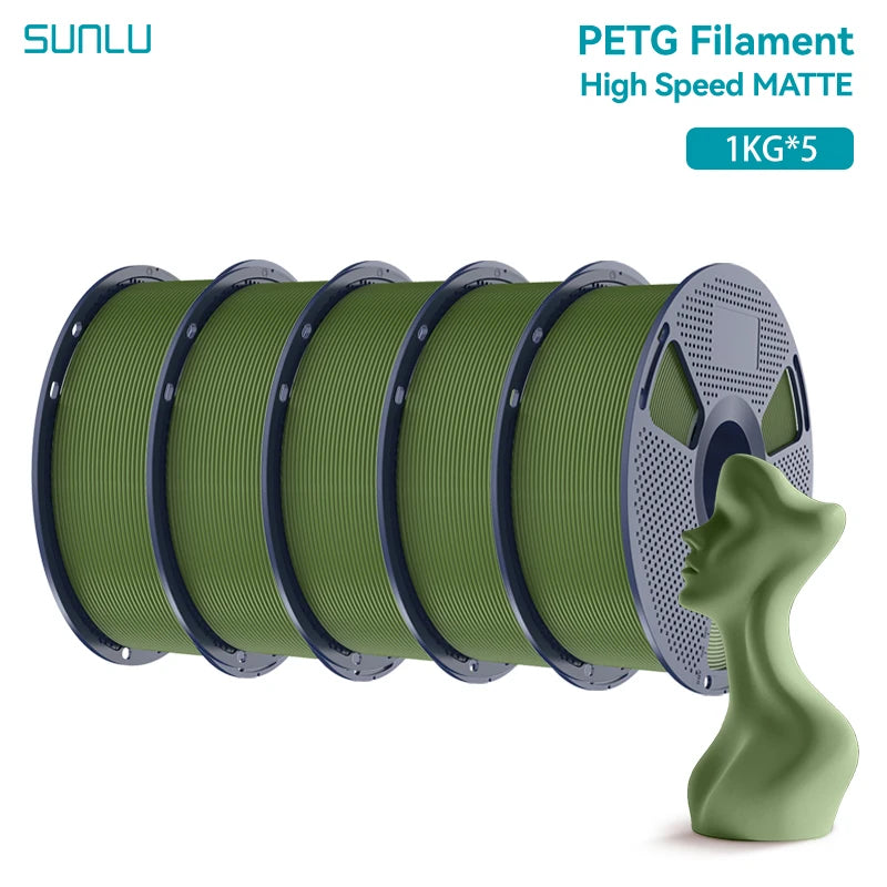 5KG High Speed Matte PETG Filament 1.75Mm 1000G Spool (2.2Lbs) High Speed Printing Filament Fit Most FDM Printer
