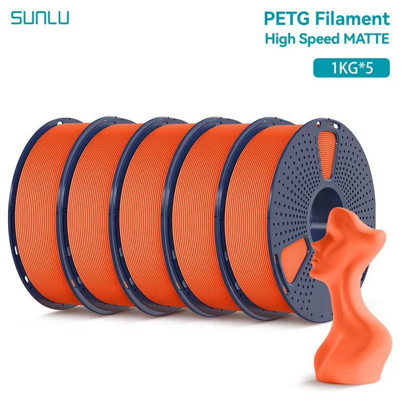 5KG High Speed Matte PETG Filament 1.75Mm 1000G Spool (2.2Lbs) High Speed Printing Filament Fit Most FDM Printer