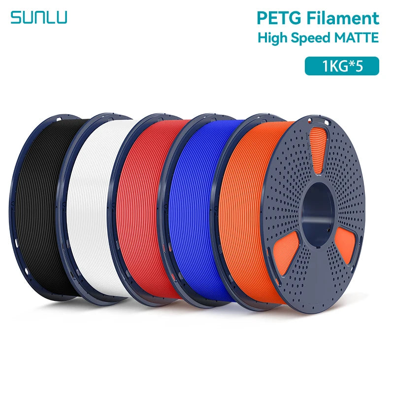 5KG High Speed Matte PETG Filament 1.75Mm 1000G Spool (2.2Lbs) High Speed Printing Filament Fit Most FDM Printer