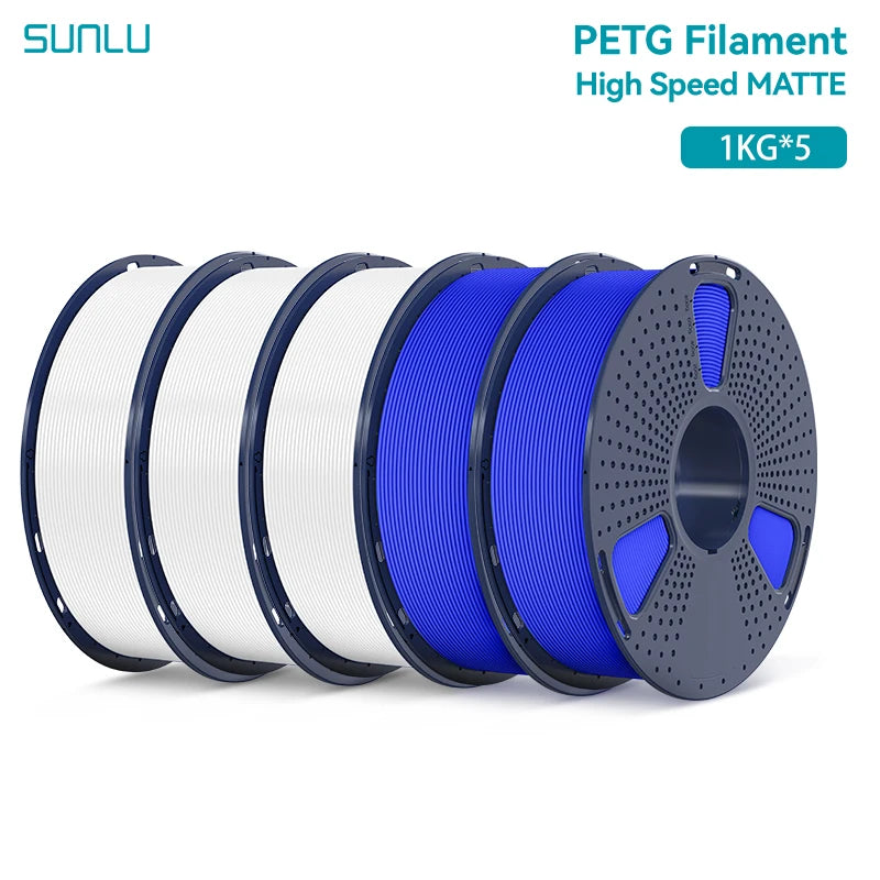 5KG High Speed Matte PETG Filament 1.75Mm 1000G Spool (2.2Lbs) High Speed Printing Filament Fit Most FDM Printer